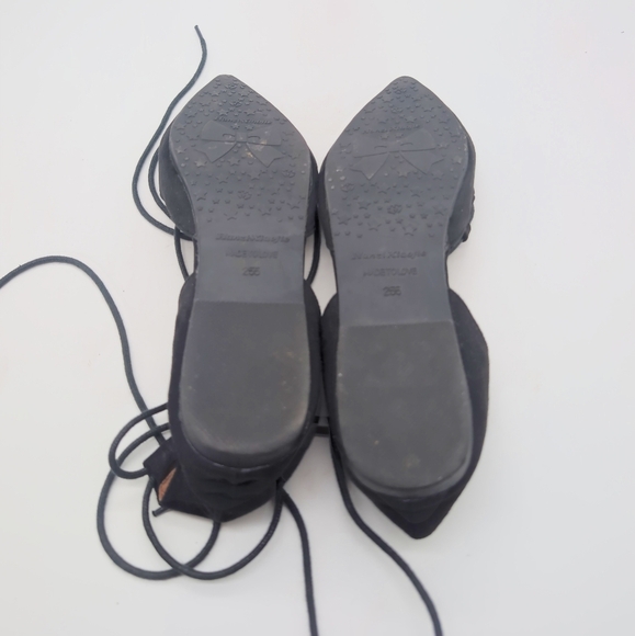 Black Hanzi  Xiaojie Sz 8.5 Women's Lace-Up Roman Flats - Picture 6 of 9